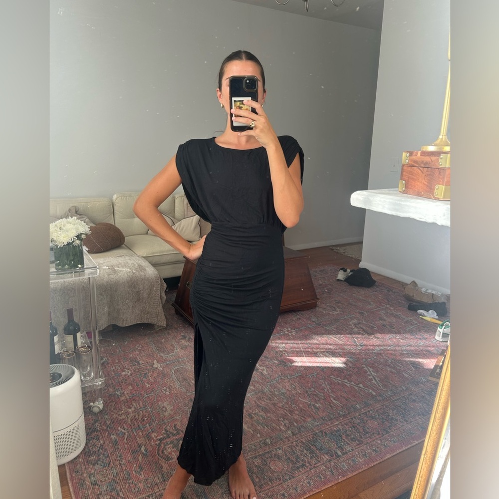 Free People Lakeside Black Dress